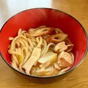 キャンプにも！鶏肉とちくわとエリンギのうどん